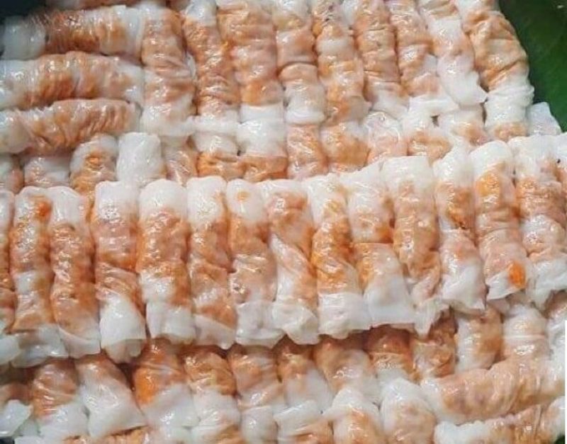 Bánh cuộn tôm đặc sản Thái Bình