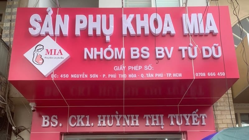 Phòng khám sản phụ khoa MIA ở quận Tân Phú