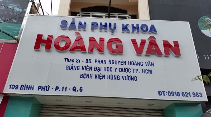 Phòng khám Sản phụ khoa quận 6 của Phan Nguyễn Hoàng Vân